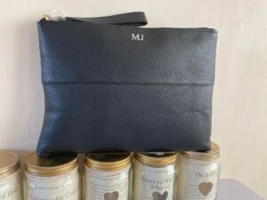 personalised clutch bag